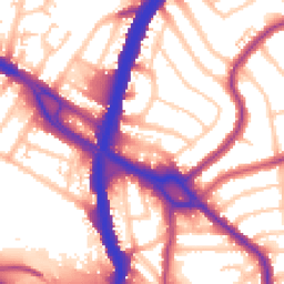 Daytime road noise heatmap for NW10 0AD