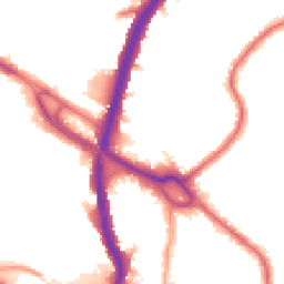 Night-time road noise heatmap for NW10 0AD