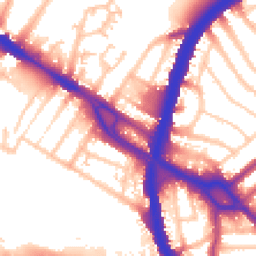 Daytime road noise heatmap for NW10 0AF