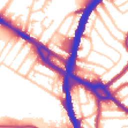 Daytime road noise heatmap for NW10 0AG