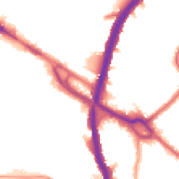 Night-time road noise heatmap for NW10 0AG