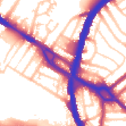 Daytime road noise heatmap for NW10 0AH