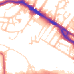 Daytime road noise heatmap for NW10 0AN