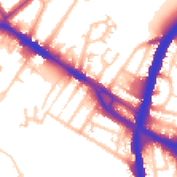 Daytime road noise heatmap for NW10 0AP