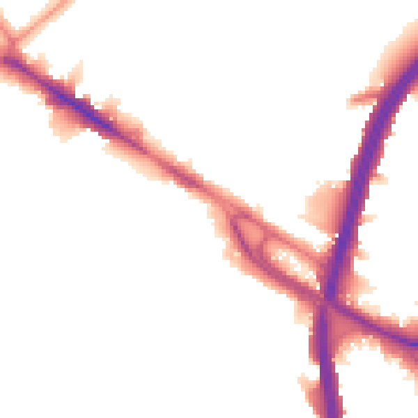 Night-time road noise heatmap for NW10 0AP