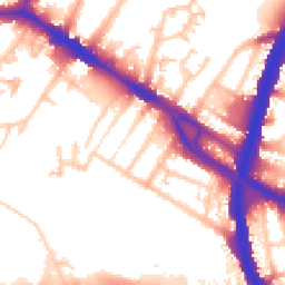 Daytime road noise heatmap for NW10 0AR