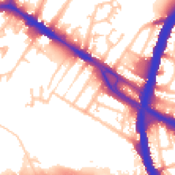 Daytime road noise heatmap for NW10 0AS