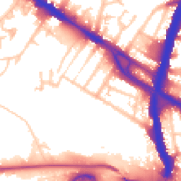 Daytime road noise heatmap for NW10 0AT