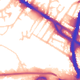 Daytime road noise heatmap for NW10 0AU