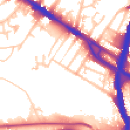 Daytime road noise heatmap for NW10 0AX