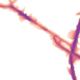 Night-time road noise heatmap for NW10 0AY