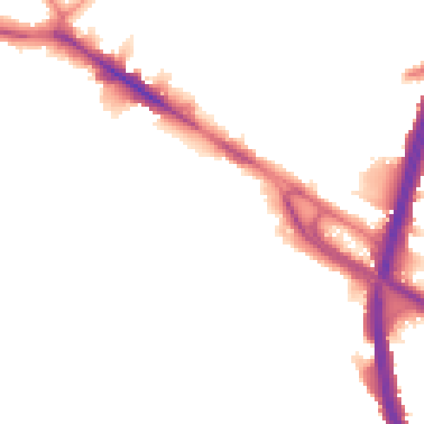 Night-time road noise heatmap for NW10 0AY