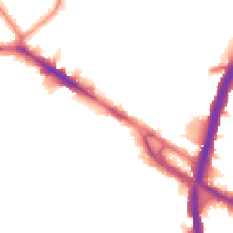 Night-time road noise heatmap for NW10 0BD