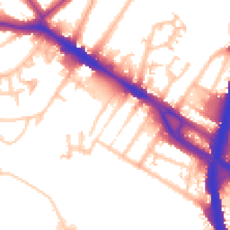 Daytime road noise heatmap for NW10 0BE