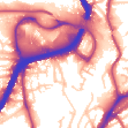 Daytime road noise heatmap for NW10 0BF