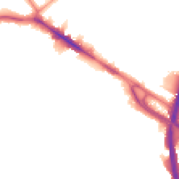 Night-time road noise heatmap for NW10 0BG