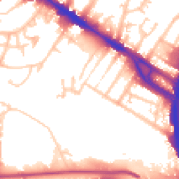 Daytime road noise heatmap for NW10 0BH
