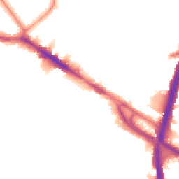 Night-time road noise heatmap for NW10 0BL