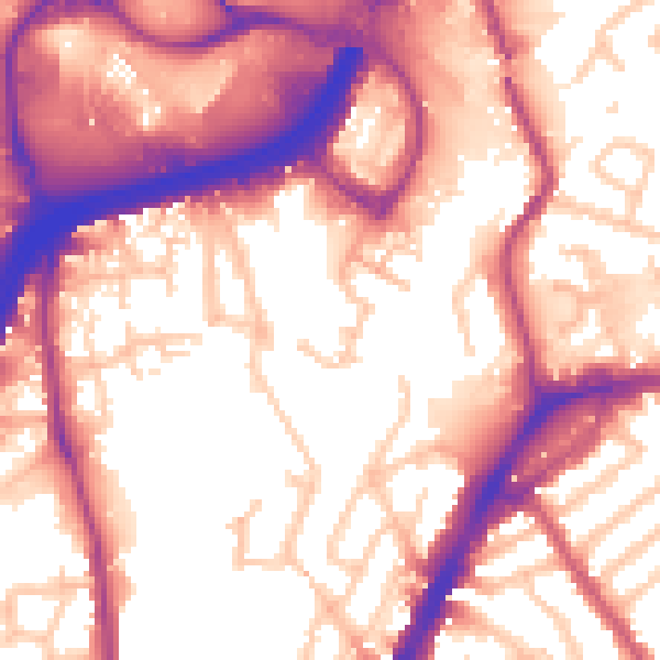 Daytime road noise heatmap for NW10 0BN