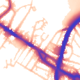 Daytime road noise heatmap for NW10 0BR