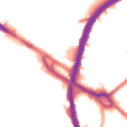 Night-time road noise heatmap for NW10 0BT