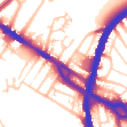 Daytime road noise heatmap for NW10 0BY