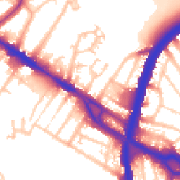 Daytime road noise heatmap for NW10 0DA