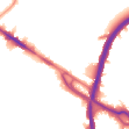 Night-time road noise heatmap for NW10 0DA