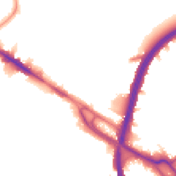 Night-time road noise heatmap for NW10 0DB
