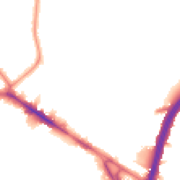 Night-time road noise heatmap for NW10 0DD