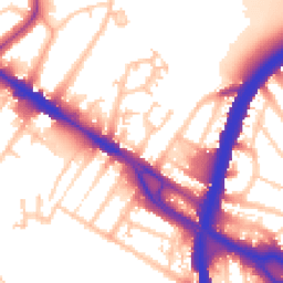 Daytime road noise heatmap for NW10 0DE
