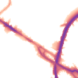 Night-time road noise heatmap for NW10 0DE
