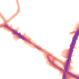 Night-time road noise heatmap for NW10 0DJ