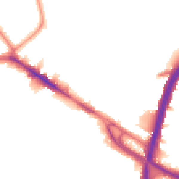 Night-time road noise heatmap for NW10 0DJ