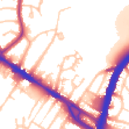 Daytime road noise heatmap for NW10 0DN