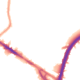 Night-time road noise heatmap for NW10 0DR