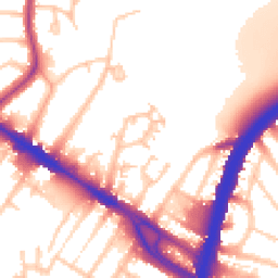 Daytime road noise heatmap for NW10 0DT