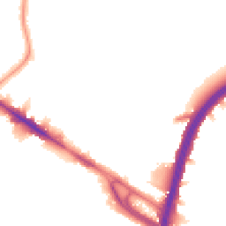 Night-time road noise heatmap for NW10 0DT