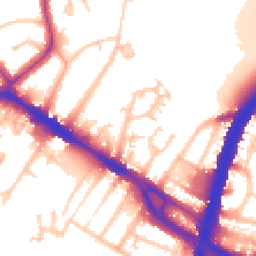 Daytime road noise heatmap for NW10 0DU