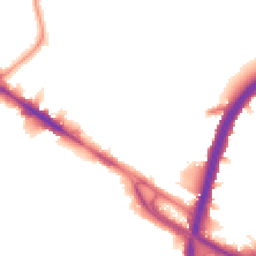 Night-time road noise heatmap for NW10 0DX