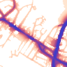 Daytime road noise heatmap for NW10 0DY