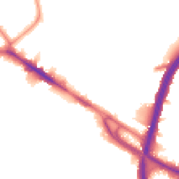 Night-time road noise heatmap for NW10 0DY