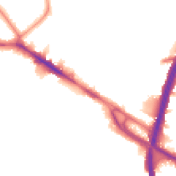 Night-time road noise heatmap for NW10 0EA