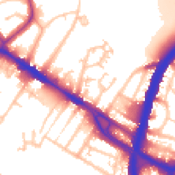 Daytime road noise heatmap for NW10 0EF