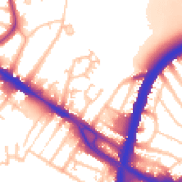 Daytime road noise heatmap for NW10 0EN
