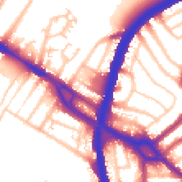 Daytime road noise heatmap for NW10 0ES