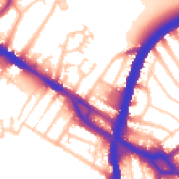 Daytime road noise heatmap for NW10 0EU
