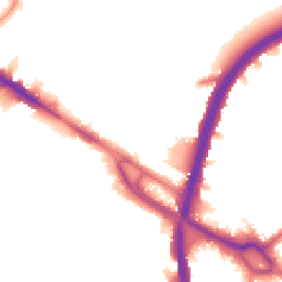 Night-time road noise heatmap for NW10 0EU