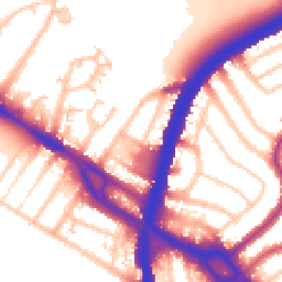 Daytime road noise heatmap for NW10 0HE