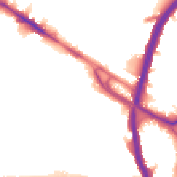 Night-time road noise heatmap for NW10 0LU